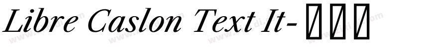 Libre Caslon Text It字体转换